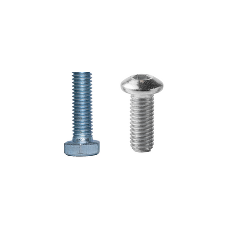 Heavy-duty zinc-plated bolts for machinery and industrial use.